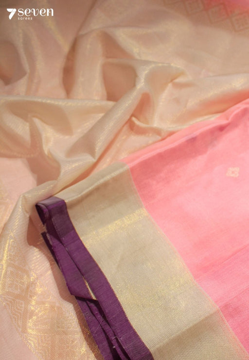Kaveri Rajika Signature Seven Handloom Pink Bangalore Pure Silk Cotton Saree - Seven Sarees - Saree - Seven Sarees