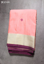 Kaveri Rajika Signature Seven Handloom Pink Bangalore Pure Silk Cotton Saree - Seven Sarees - Saree - Seven Sarees