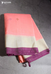 Kaveri Rajika Signature Seven Handloom Pink Bangalore Pure Silk Cotton Saree - Seven Sarees - Saree - Seven Sarees