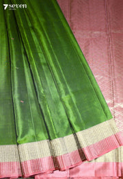 Kaveri Signature Seven Handloom Green Bangalore Pure Silk Cotton Saree - Seven Sarees - Saree - Seven Sarees