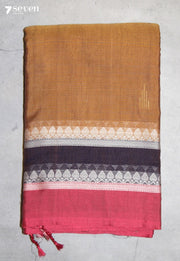 Kavira Signature Seven Handloom Mustard Bangalore Pure Cotton Saree - Seven Sarees - Saree - Seven Sarees
