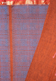 Keshini Signature Seven Handloom Brown Bangalore Pure Cotton Saree - view 3