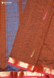 Keshini Signature Seven Handloom Brown Bangalore Pure Cotton Saree - view 5