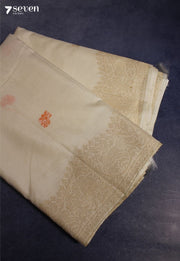 Keshini Signature Seven Handloom Off - White Bangalore Pure Silk Cotton Saree - Seven Sarees - Saree - Seven Sarees