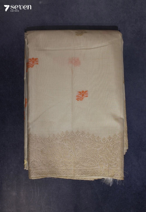 Keshini Signature Seven Handloom Off - White Bangalore Pure Silk Cotton Saree - Seven Sarees - Saree - Seven Sarees