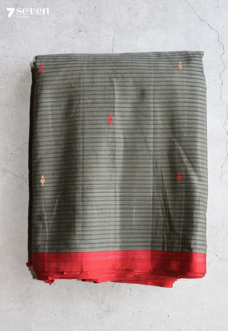 Kesholi Signature Seven Handloom Blue Bangalore Pure Cotton Saree - Seven Sarees - Saree - Seven Sarees