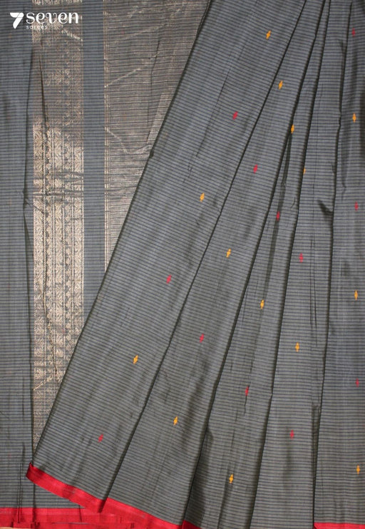 Kesholi Signature Seven Handloom Blue Bangalore Pure Cotton Saree - Seven Sarees - Saree - Seven Sarees