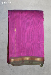 Kethara Maheshwari Handloom Pink Silk Cotton Saree - Seven Sarees - Seven Sarees