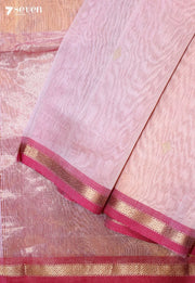 Ketumati Maheshwari Handloom Pink Silk Cotton Saree - Seven Sarees - Seven Sarees