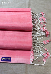 Kokila Mangalagiri Handloom Pink Vegan Silk Saree - Seven Sarees - Saree - Seven Sarees