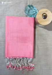 Kokila Mangalagiri Handloom Pink Vegan Silk Saree - Seven Sarees - Saree - Seven Sarees