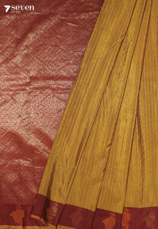Kolora Signature Seven Handloom Gold Bangalore Pure Silk Cotton Saree - Seven Sarees - Saree - Seven Sarees