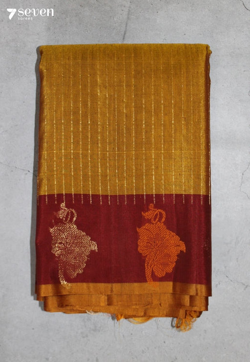 Kolora Signature Seven Handloom Gold Bangalore Pure Silk Cotton Saree - Seven Sarees - Saree - Seven Sarees