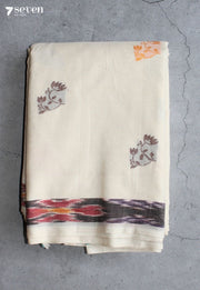 Kolume Signature Seven Handloom Off-White Bangalore Pure Cotton Saree - Seven Sarees - Saree - Seven Sarees