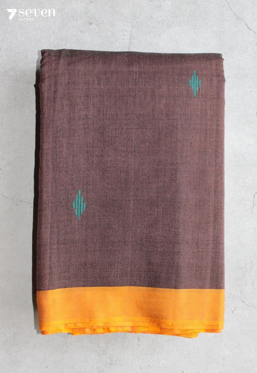 Koshai Signature Seven Handloom Light Mauve Bangalore Pure Cotton Saree - Seven Sarees - Saree - Seven Sarees