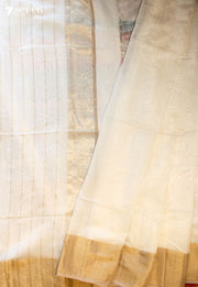Kovanthi Maheshwari Handloom Off White Silk Cotton Saree - Seven Sarees - Seven Sarees
