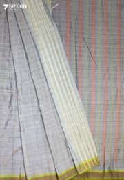 Kovira Signature Seven Handloom Grey Bangalore Pure Cotton Saree - Seven Sarees - Saree - Seven Sarees