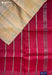 Kshama Mangalagiri Handloom Beige Vegan Silk Saree - Seven Sarees - Saree - Seven Sarees
