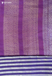 Kumud Sparkle Signature Seven Handloom Violet Bangalore Vegan Silk Saree - Seven Sarees - Saree - Seven Sarees