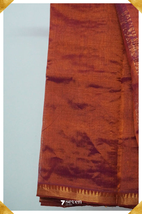 Lakmani Mangalagiri Handloom Gold Silk-Cotton Saree - Seven Sarees - Saree - Seven Sarees