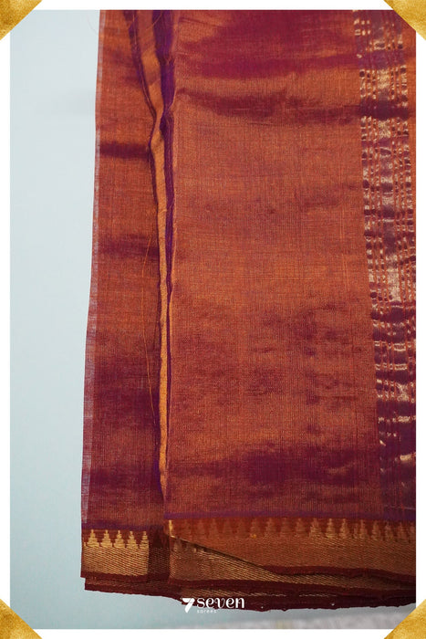 Lakmani Mangalagiri Handloom Gold Silk-Cotton Saree - Seven Sarees - Saree - Seven Sarees