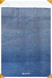 Larkspur Chattisgarh Blue Pure Kosa Silk Saree|Silk Mark Certified - Seven Sarees - Saree - Seven Sarees