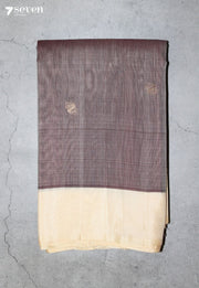 Lavanya Signature Seven Handloom Grey Bangalore Pure Silk Cotton Saree - Seven Sarees - Saree - Seven Sarees