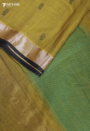 Lavinika Signature Seven Handloom Green Bangalore Pure Cotton Saree - Seven Sarees - Saree - Seven Sarees