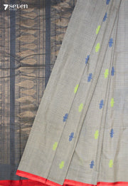 Lavira Signature Seven Handloom Blue Bangalore Pure Cotton Saree - Seven Sarees - Saree - Seven Sarees