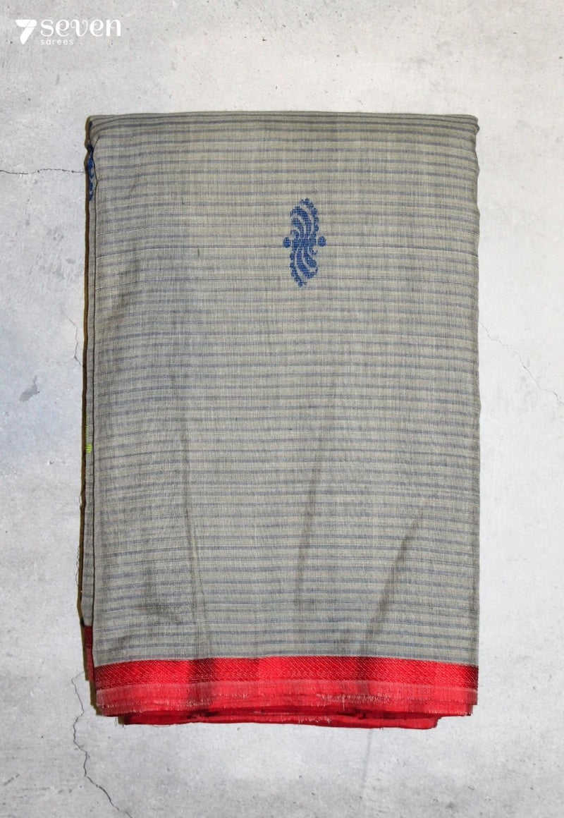 Lavira Signature Seven Handloom Blue Bangalore Pure Cotton Saree - Seven Sarees - Saree - Seven Sarees