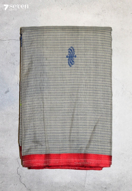 Lavira Signature Seven Handloom Blue Bangalore Pure Cotton Saree - Seven Sarees - Saree - Seven Sarees