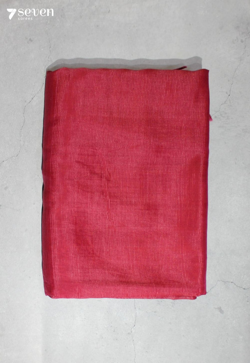 Layesha Mangalagiri Handloom Red Vegan Silk Saree - Seven Sarees - Saree - Seven Sarees