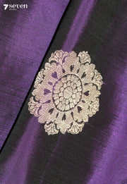 Maevaya Signature Seven Handloom Purple Bangalore Pure Silk Saree|Silk Mark Certified - Seven Sarees - Saree - Seven Sarees