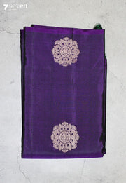 Maevaya Signature Seven Handloom Purple Bangalore Pure Silk Saree|Silk Mark Certified - Seven Sarees - Saree - Seven Sarees