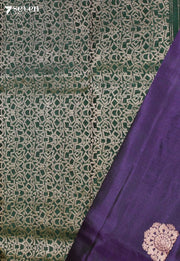 Maevaya Signature Seven Handloom Purple Bangalore Pure Silk Saree|Silk Mark Certified - Seven Sarees - Saree - Seven Sarees
