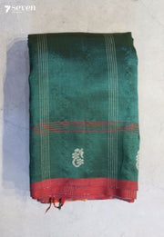 Maharajika Signature Seven Handloom Green Bangalore Vegan Silk Saree - Seven Sarees - Saree - Seven Sarees