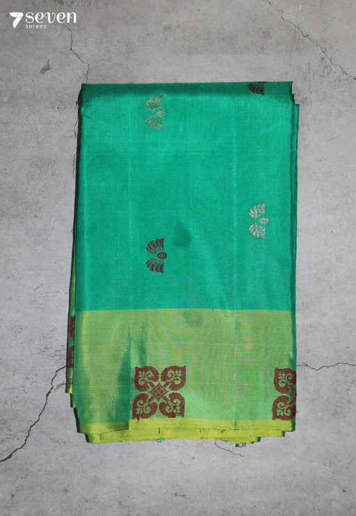 Mairavi Signature Seven Handloom Blue Bangalore Pure Silk Saree|Silk Mark Certified - Seven Sarees - Saree - Seven Sarees