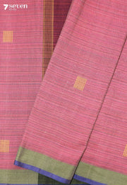 Maithrini Signature Seven Handloom Pink Bangalore Pure Cotton Saree - Seven Sarees - Saree - Seven Sarees