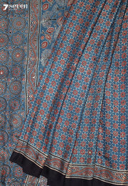 Malavika Kutch Blue Pure Handmade Ajrakh Modal with Handpasted Mirrors - view 1