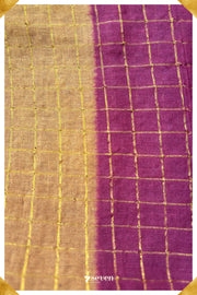 Malligai Madurai Maroon Handmade Pure Cotton Sungudi Checks Saree - Seven Sarees - Saree - Seven Sarees