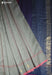 Mandakranta Signature Seven Handloom Grey Bangalore Pure Cotton Saree - Seven Sarees - Saree - Seven Sarees