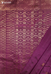 Manjula Signature Seven Handloom Purple Bangalore Pure Silk Saree|Silk Mark Certified - Seven Sarees - Saree - Seven Sarees