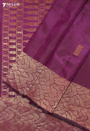 Manjula Signature Seven Handloom Purple Bangalore Pure Silk Saree|Silk Mark Certified - Seven Sarees - Saree - Seven Sarees