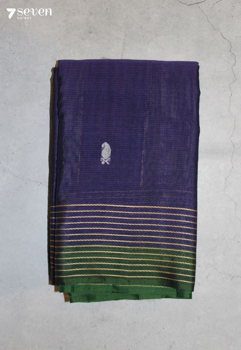 Mayanthi Signature Seven Handloom Purple Bangalore Pure Cotton Saree - Seven Sarees - Saree - Seven Sarees