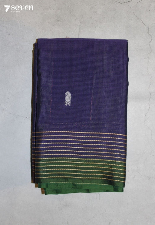 Mayanthi Signature Seven Handloom Purple Bangalore Pure Cotton Saree - Seven Sarees - Saree - Seven Sarees