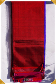 Mayura Mangalagiri Handloom Blue/Pink Pure Silk-Cotton Saree - Seven Sarees - Saree - Seven Sarees