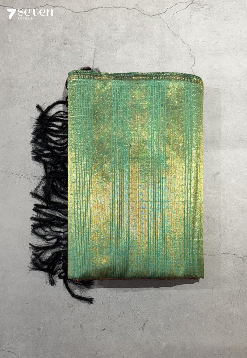 Mehanthi Signature Seven Handloom Pista Green Bangalore Pure Silk Saree|Silk Mark Certified - Seven Sarees - Saree - Seven Sarees