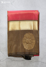 Merusha Signature Seven Handloom Pink Bangalore Pure Silk Saree|Silk Mark Certified (without Blouse) - Seven Sarees - Saree - Seven Sarees