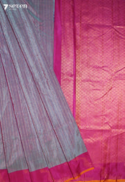 Meruva Signature Seven Handloom Purple Pure Silk Cotton Saree - Seven Sarees - Saree - Seven Sarees