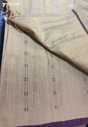 Mira Signature Seven Handloom Brown/Maroon Bangalore Pure Cotton Saree - Seven Sarees - Saree - Seven Sarees